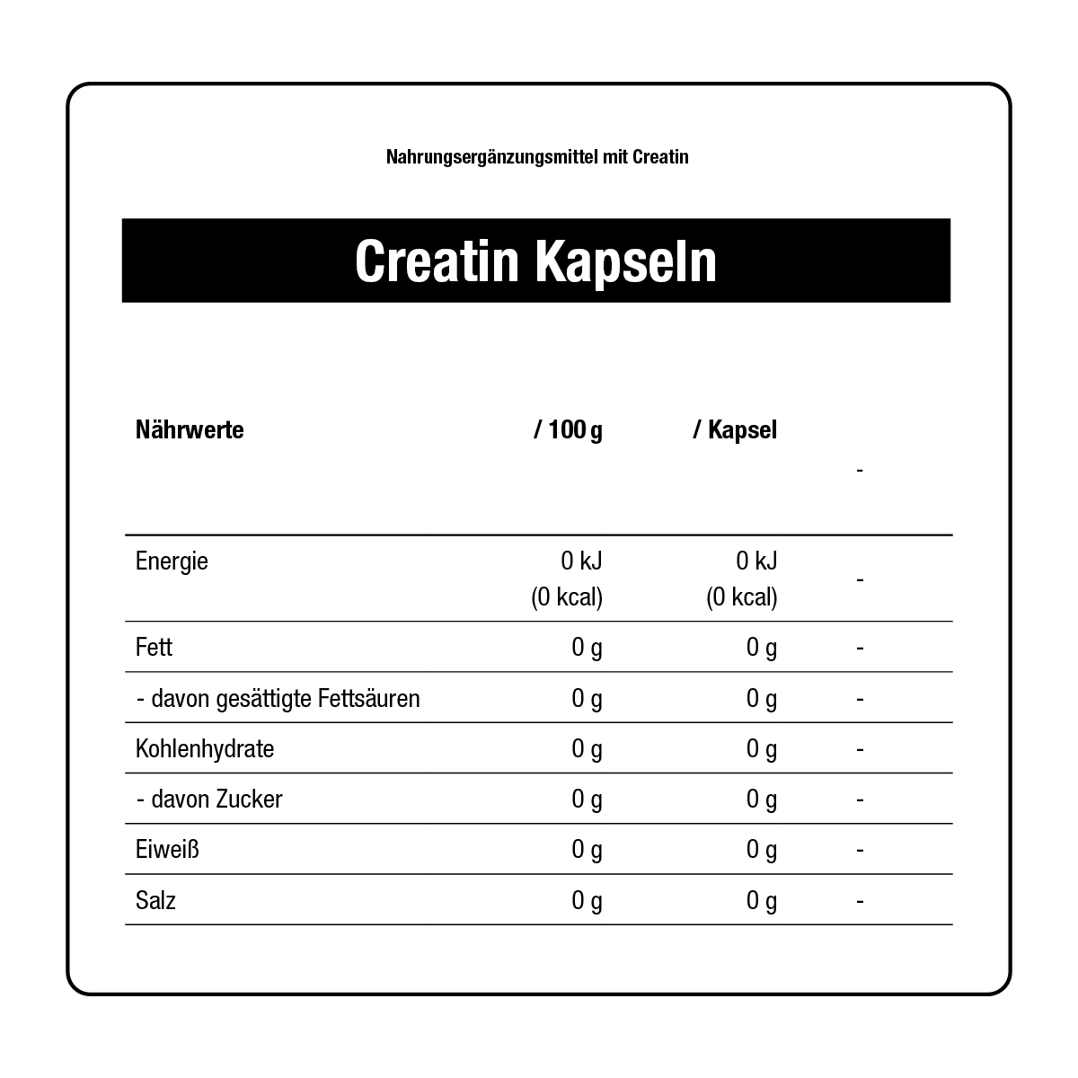 Nährwerttabelle