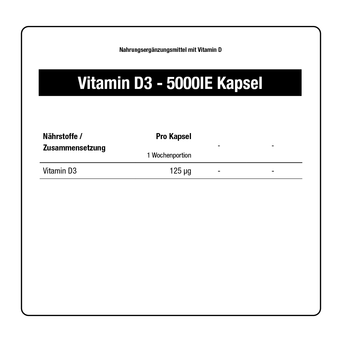 Nährwerttabelle